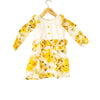 Yellow Stain-Proof Toddler Printed Floral Dress - Snug Bub USA