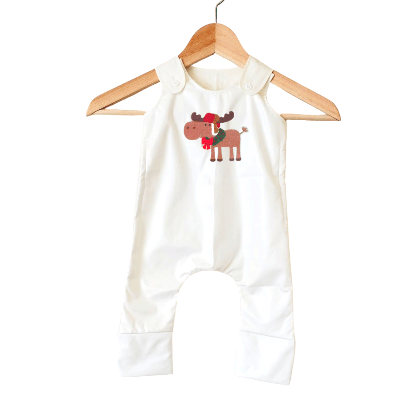 Stain-Proof & Expandable Romper Christmas Moose-Snug Bub USA