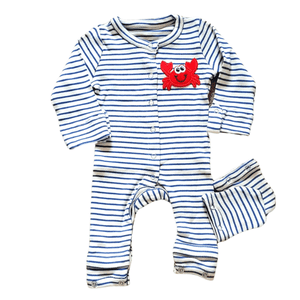 Blue Expandable Baby Clothes For Boys Happy Crab Patch - Snug Bub USA