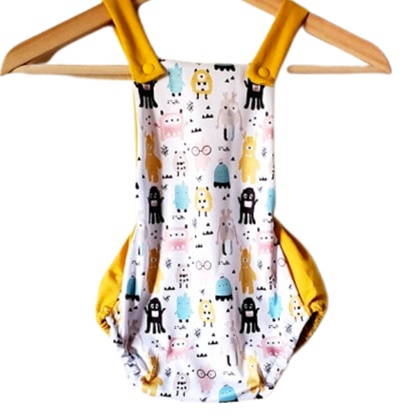 Cute Monster Summer Rompers For Baby Boy