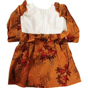 Tawny Brown Stain-Proof Toddler Printed Floral Dress Tawny Brown Stain-Proof Toddler Printed Floral Dress