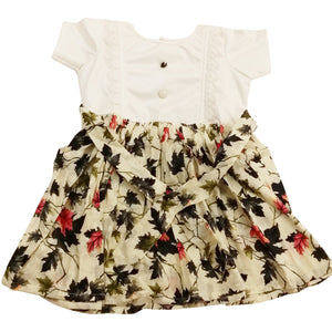White Stain-Proof Toddler Printed Floral Dress White Stain-Proof Toddler Printed Floral Dress