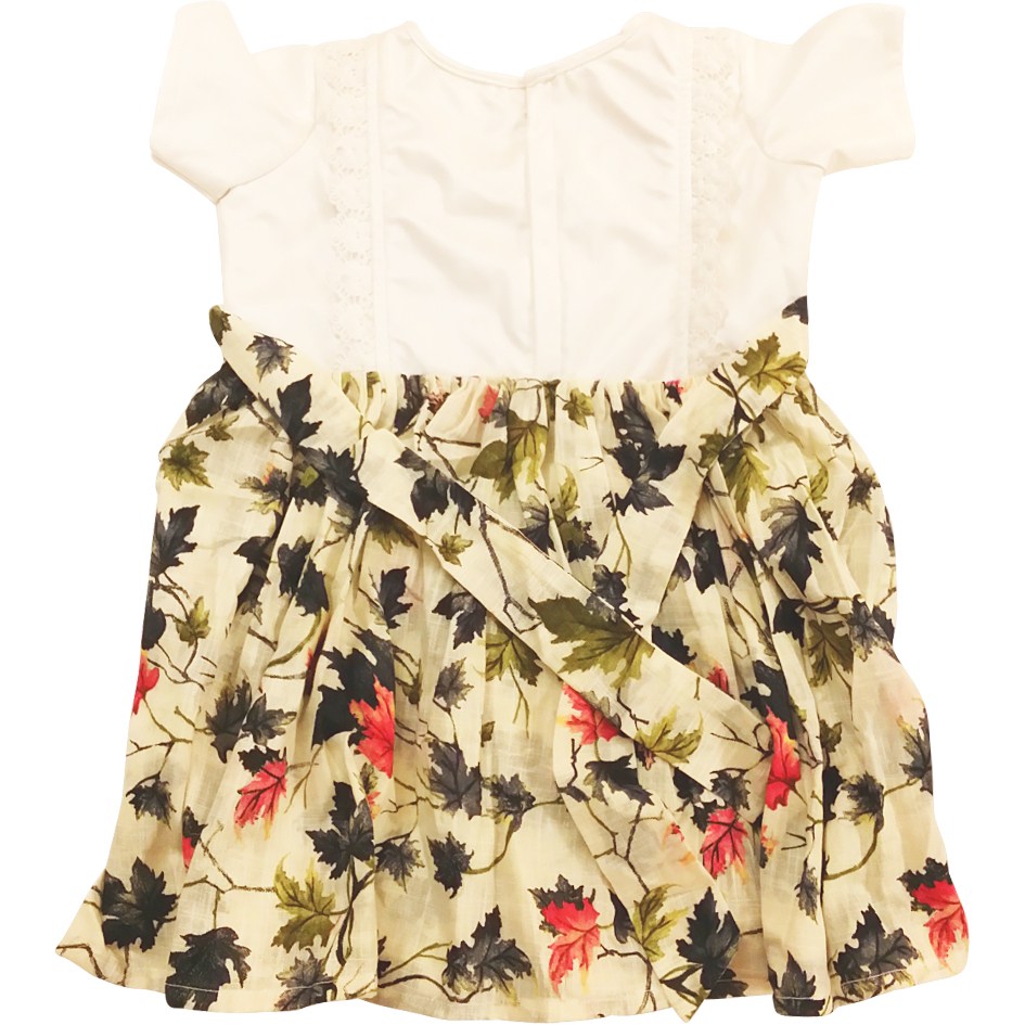 White Stain-Proof Toddler Printed Floral Dress White Stain-Proof Toddler Printed Floral Dress