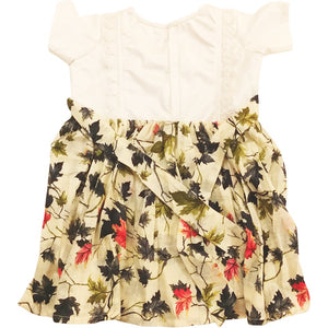 White Stain-Proof Toddler Printed Floral Dress - Snug Bub USA