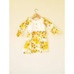 Yellow Stain-Proof Toddler Printed Floral Dress